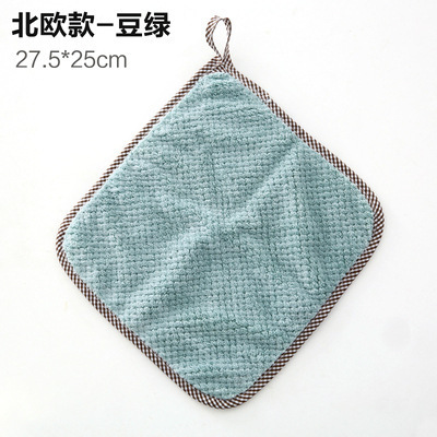 可挂式珊瑚绒抹布厨房清洁百洁布抹布吸水加厚清洁居家抹布洗碗布